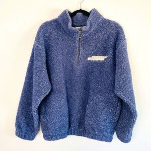 SOLD Vintage Blue Blackcomb Whistler Higher Ground Sherpa 1/4 Zip Sweater